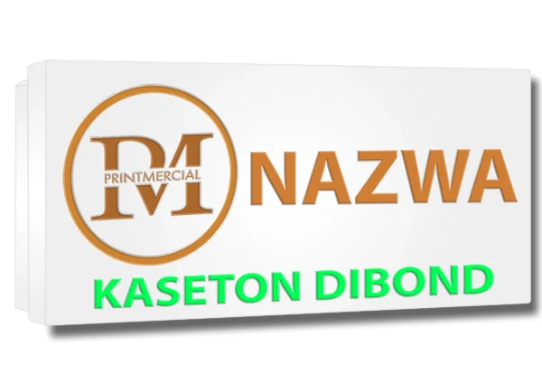 Biały kaseton SLIM z dibondu, jednostronny LED, idealny na witrynę sklepu
