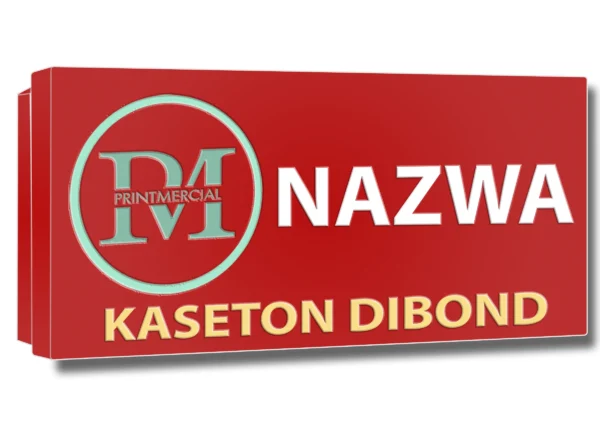 Kaseton świetlny SLIM w kolorze czerwonym, efektowna reklama nocą