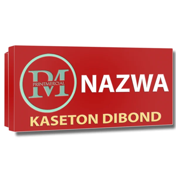 Kaseton świetlny SLIM w kolorze czerwonym, efektowna reklama nocą