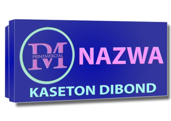 Niebieski kaseton jednostronny SLIM, przyciągająca uwagę reklama świetlna