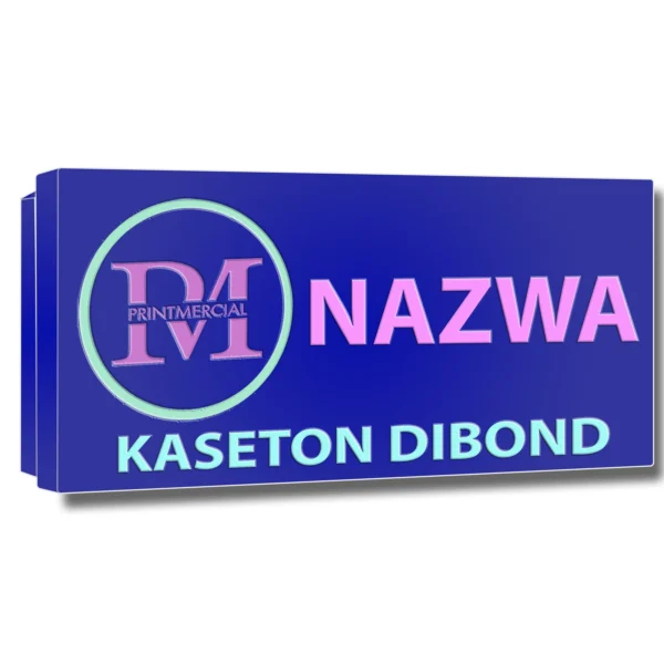 Niebieski kaseton jednostronny SLIM, przyciągająca uwagę reklama świetlna