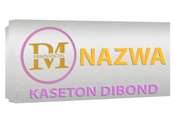 Kaseton świetlny SLIM w kolorze srebrnym szczotkowanym, efekt premium