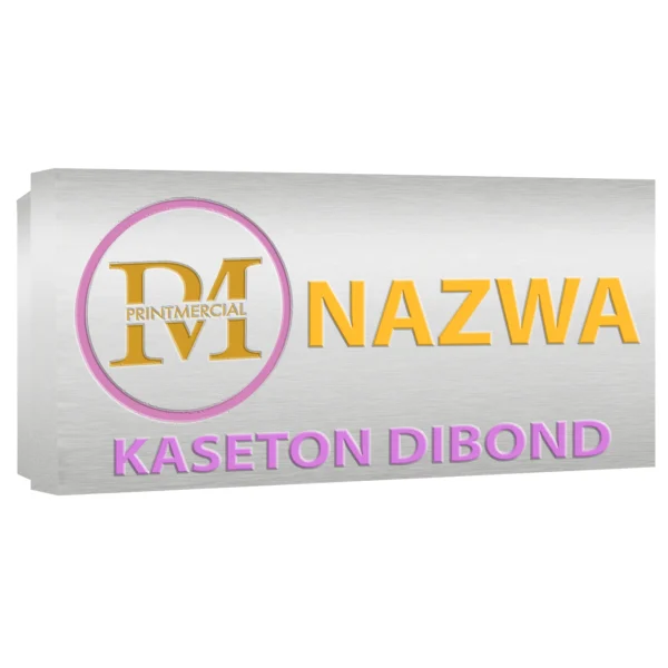 Kaseton świetlny SLIM w kolorze srebrnym szczotkowanym, efekt premium