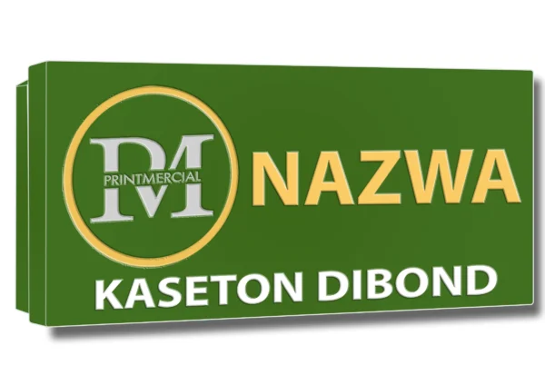Zielony kaseton reklamowy SLIM z podświetleniem LED – trwałe rozwiązanie na elewację