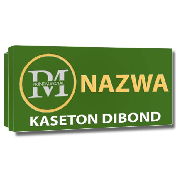 Zielony kaseton reklamowy SLIM z podświetleniem LED – trwałe rozwiązanie na elewację