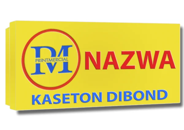 Żółty kaseton reklamowy z podświetleniem LED SLIM – nowoczesna reklama zewnętrzna