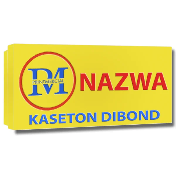 Żółty kaseton reklamowy z podświetleniem LED SLIM – nowoczesna reklama zewnętrzna