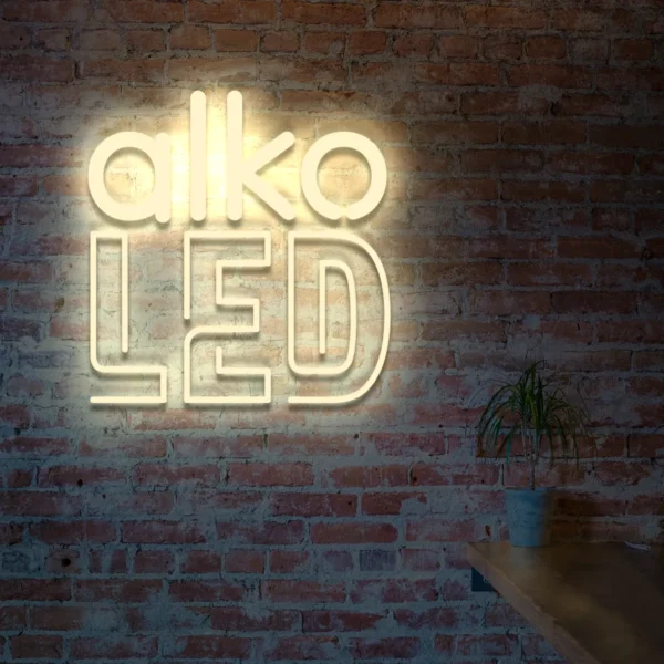 Beżowy neon LED napis alko LED dekoracja ścienna do lokalu