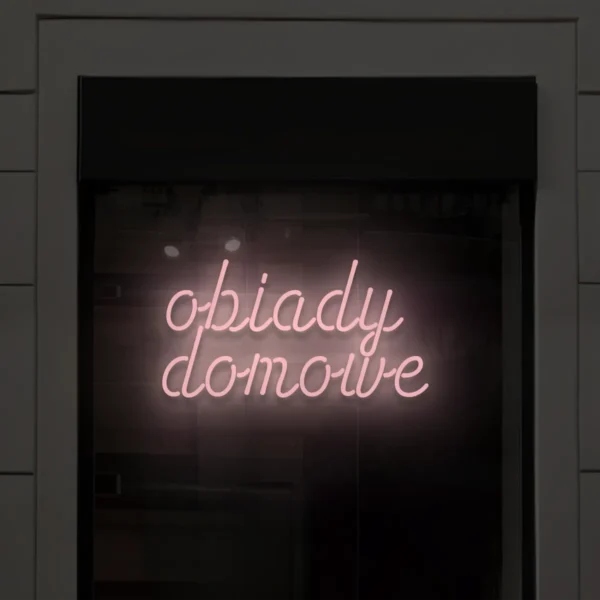 Jasnoróżowy neon Obiady domowe świecąca ozdoba ścienna
