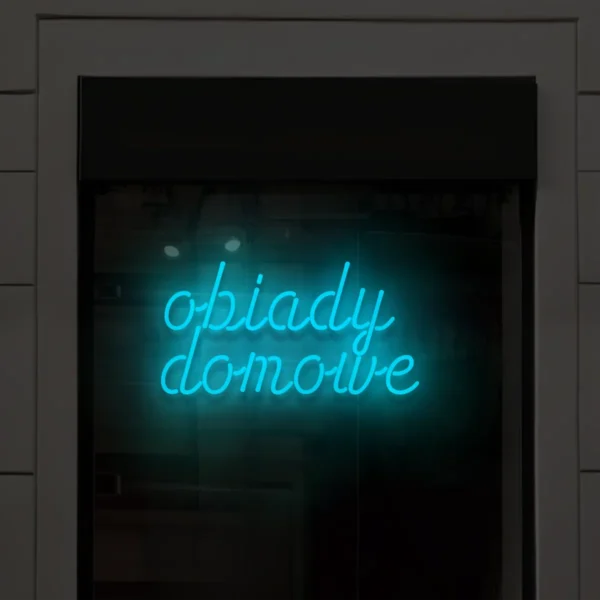 Niebieski neon LED Obiady domowe dekoracja świetlna
