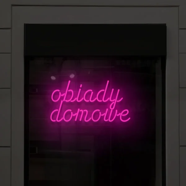 Różowy neon LED Obiady domowe dekoracja do restauracji