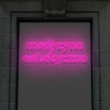 Różowy neon LED Medycyna estetyczna ozdoba świetlna do gabinetu