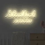 Beżowy neon LED Słodkich snów idealna dekoracja pokoju dziecka