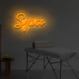 Pomarańczowy neon Spa ozdoba świetlna na ścianę